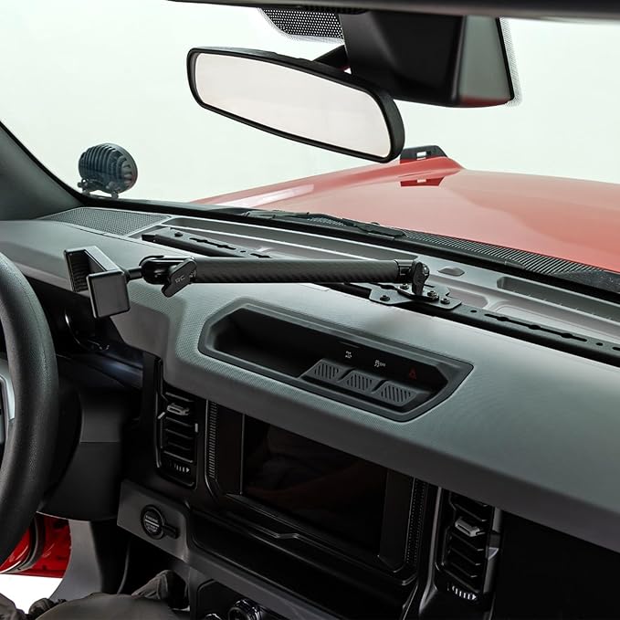 Rough Country Dash Mount Kit for Ford Bronco (2021??025) - Trail-Ready Phone & Device Mount w/ 8" Arm for Standard Devices