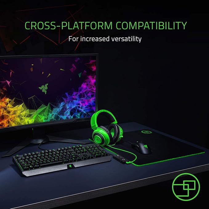 Razer Kraken Tournament Edition THX 7.1 Surround Sound Gaming Headset: Retractable Noise Cancelling Mic - USB DAC - for PC, PS4, PS5 Nintendo Switch, Xbox One, Xbox Series X, & S, Mobile – Green