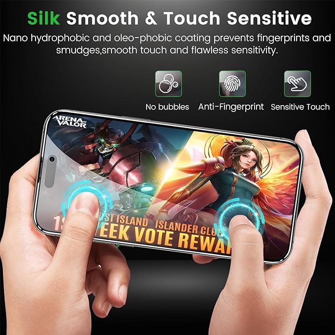 4 Pack Privacy Screen Protector for iPhone 16 Pro Max 6.9 Inch with 4 Pack Camera Lens Protector, Anti Spy Tempered Glass Film, Anti-Scratch, Touch Sensitive, Case Friendly