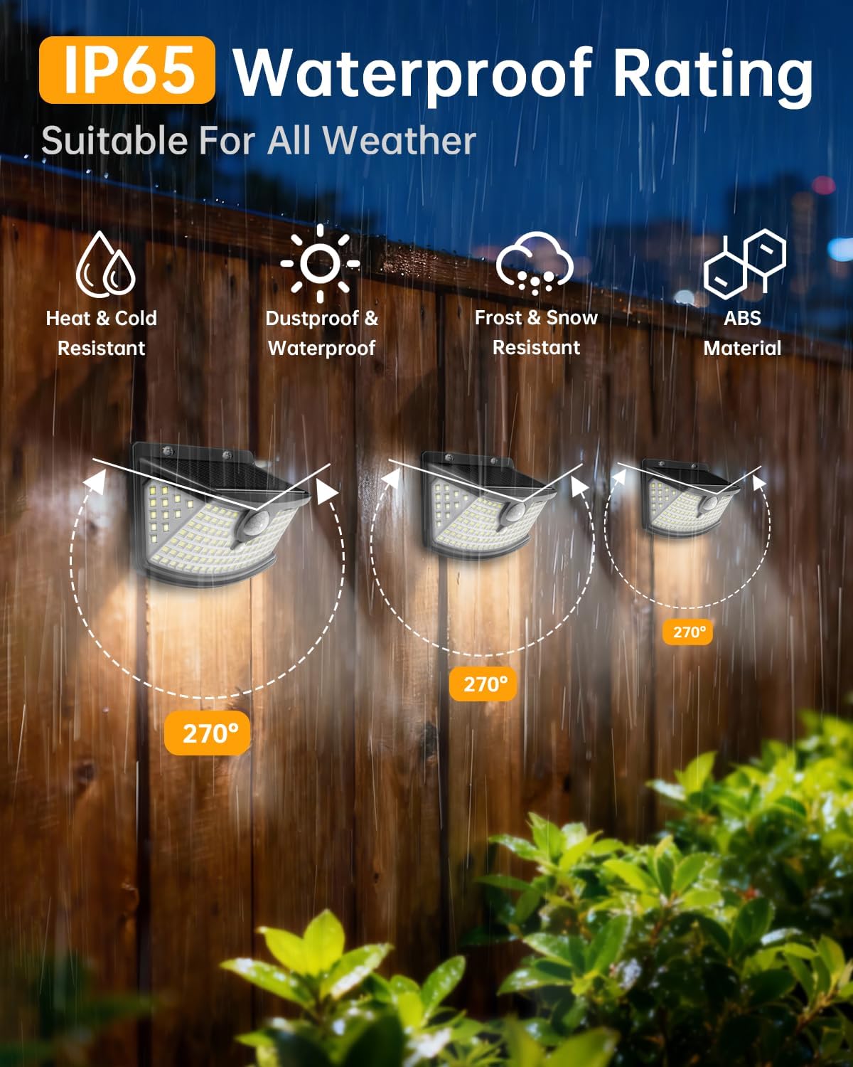 Solar Motion Sensor Step Lights 6-Pack