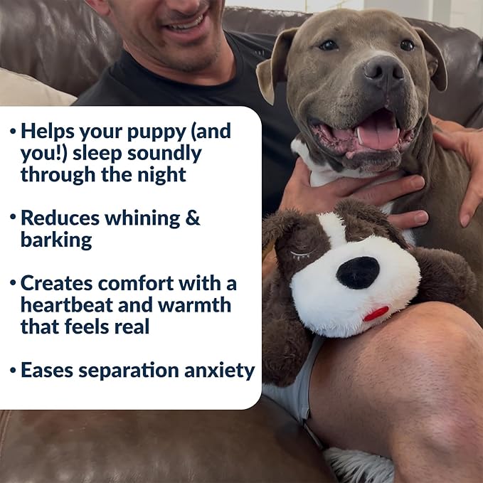 Original Snuggle Puppy Toys - Heartbeat Puppy for Dogs - Pet Anxiety Relief and Calming Aid - Comfort Dog Toys for Behavioral Training