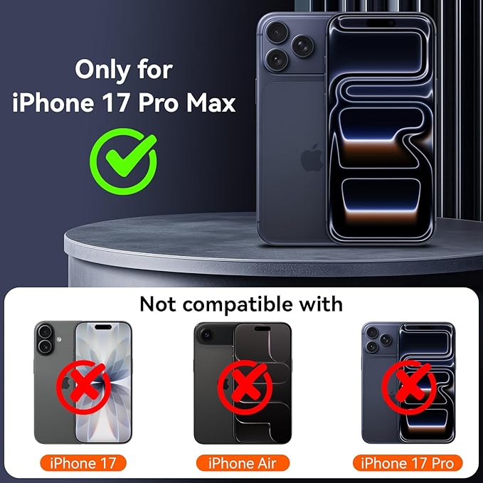 Esanik [2-Pack for iPhone 17 Pro Max Sunset Color Privacy Screen Protector - Gradient Purple Anti-Spy Tempered Glass, Anti-Blue Light, Pink Military-Grade 9H Hardness,Shatterproof, Flawless Fit Tray