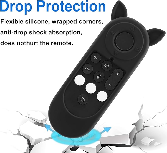 Cover for Facebook Protal TV Remote Control, Black Silicone Protective Case