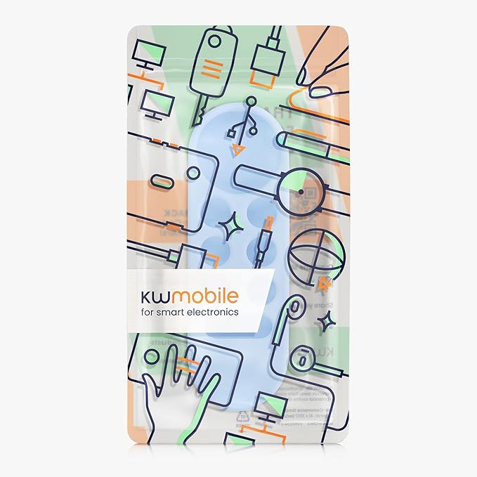 kwmobile Case Compatible with Google Chromecast 2020 4K / Chromecast 2022 HD Case - Soft Silicone Cover for Remote Control - Light Blue