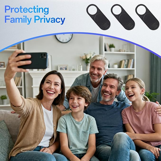 Camera Cover Slide for Tesla Model Y 3 X S Interior Cabin Camera, 0.03 in Ultra Thin Webcam Cover for Laptop, Computer, Tablet, Cell Phone Web Cam Sticker Blocker Protect Your Privacy, 3 Pack