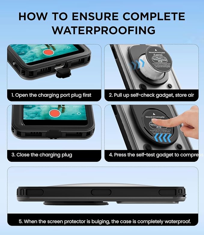 WIFORT Waterproof Phone Case with Lanyard, Underwater Phone Cases for Snorkeling/Diving/Swimming/Filming, IP68 Water Proof Touchscreen Case for All Cell Phones: iPhone/Samsung/Moto/Pixel - Purple