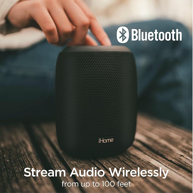 iHome Waterproof Bluetooth Speaker with Long Lasting Rechargeable Battery, Portable Speaker for Indoor and Outdoor Use (iBT700)