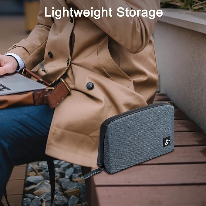 Electronic Organizer Travel Case ??Waterproof Cable Bag for Cord, Charger, Hard Disk, Power Bank ??Small Tech Storage for Travel, Backpack, Business Trip, Airplane
