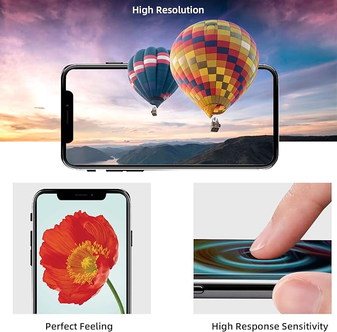 for iPhone 13 Pro Max Screen Replacement 6.7 Inch, 3D Touch LCD Screen Digitizer for A2484, A2641, A2644, A2645, A2643 with Repair Tools Kit+Screen Protector+Waterproof Frame Adhesive