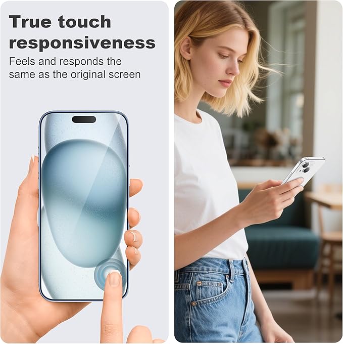 Compatible with iPhone 16 Case and Tempered Glass Screen Protector