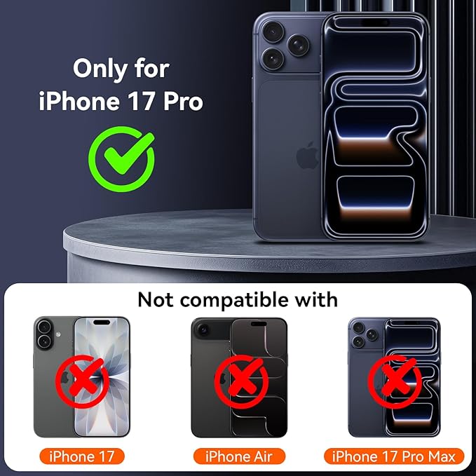 Esanik [2-Pack for iPhone 17 Pro Sunset Color Privacy Screen Protector - Gradient Purple Anti-Spy Tempered Glass, Anti-Blue Light, Pink Military-Grade 9H Hardness,Shatterproof, Flawless Fit Tray