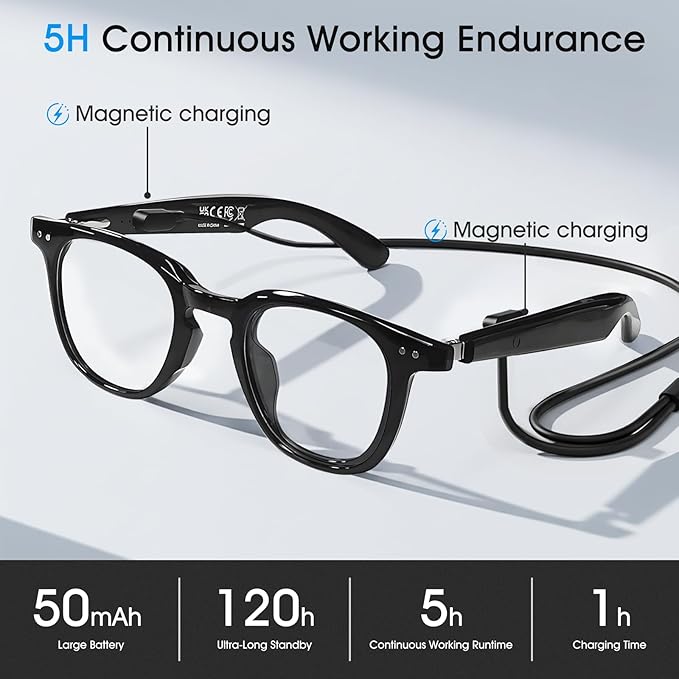 AI Smart Glasses for Men & Women, 140+ Languages AI Translation Glasseswith Open-Ear Stereo Speakers, Indoor/Outdoor Auto-tinting Smart Sunglasses | UV400 Protection & Anti-Blue AI Glasses