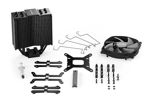 be quiet! Dark Rock Slim 180W TDP CPU Cooler with Silent Wings 3 120mm PWM Fan | Intel 1700 1200 2066 1150 1151 1155 2011 Square ILM | AMD4 AMD5 | Compact Construction | Black | BK024