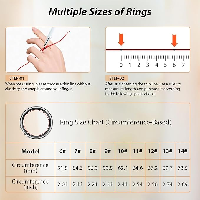 Smart Ring for Women Men Fitness Ring with Heart Rate, Blood Oxygen, Blood Pressure, Sleep Tracker, Step Tracker, IP68 Waterproof Health Ring for iOS & Android,No Subscription Fee (Silver, 7#)