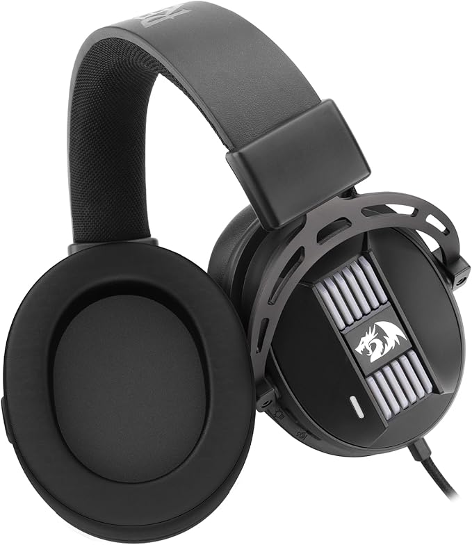 Redragon H375 Wired Gaming Headset, 53mm Drivers 7.1 Surround Sound, Detachable Noise Cancelling Mic, USB Computer Headset with RGB, Lightweight Design for PC/Laptop/PS4