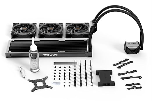 be quiet! Pure Loop 2 FX 360mm, CPU Liquid Cooler for Intel Core i3/i5/i7/i9 or AMD Ryzen 3/5/7/9, ARGB LED Illumination, 3X Light Wings PWM high-Speed Fan -BW015