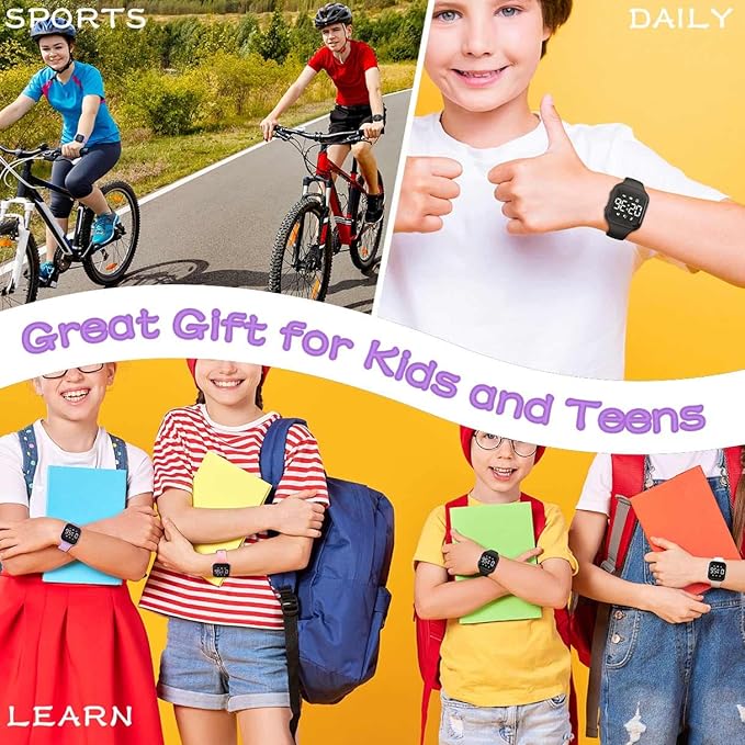 LED Kids Multifunction Steps Counting Watch, Digital Watch, Non-Bluetooth Pedometer Watch, Stopwatch, Alarm Clock, Calories for Women Children Girls Boys