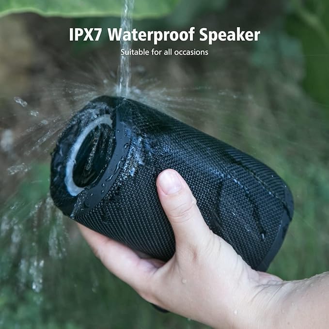 ZEALOT Portable Speaker 20W, Bluetooth Speaker Waterproof, Bocinas Bluetooth, IPX6 Waterproof, Wireless Pair, Clear Stereo Audio/BT5.2/ RGB Light/USB/TF, for Home/Outdoor/Beach
