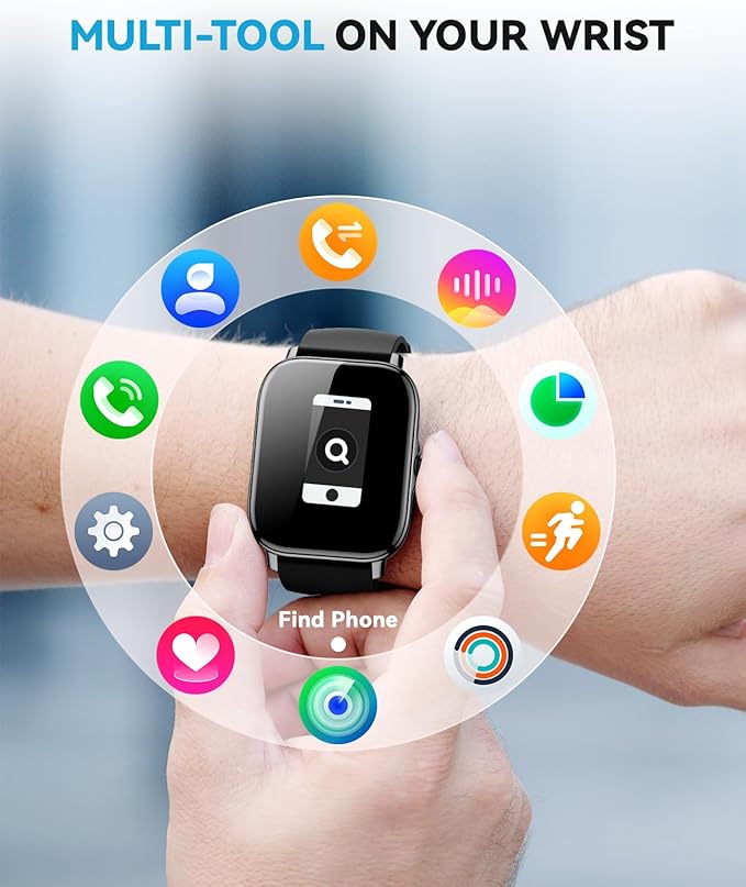 Smart Watch for Women Men- Answer/Make Call, 2025 IP68 Waterproof Fitness Step Tracker Watch with Sleep Monitor/Activity Counter/110+ Sport Mode, Smartwatch for Andriod iPhone iOS Samsung Compatible