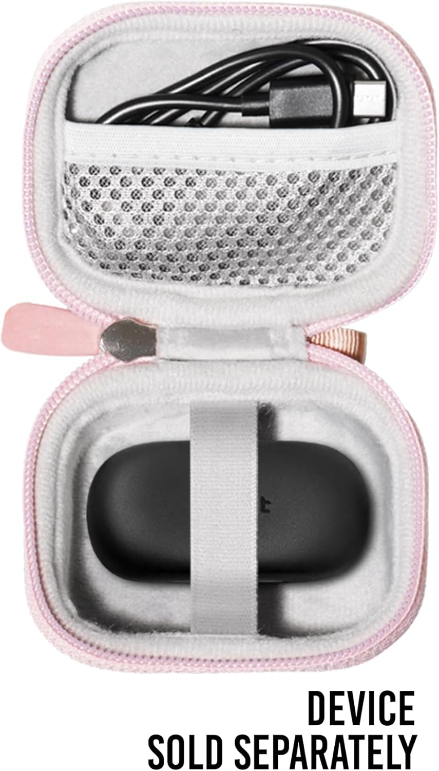 True Wireless Earbuds Carrying Case Compact Water Resistant Pink