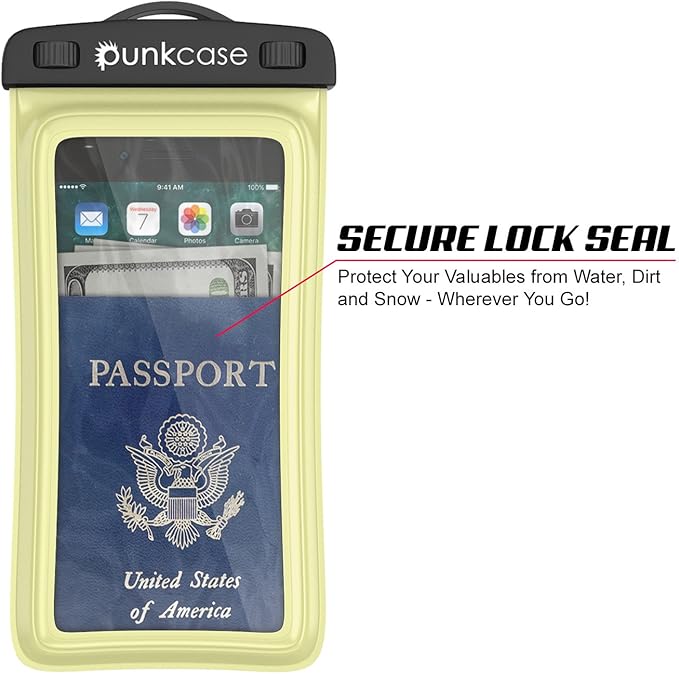 Waterproof Phone Pouch, PunkBag Universal Floating Dry Case Bag for Most Cell Phones incl. iPhone 8 Plus & Samsung Galaxy S9 | Perfect for Keeping Your Cellphone & Valuables Dry and Safe
