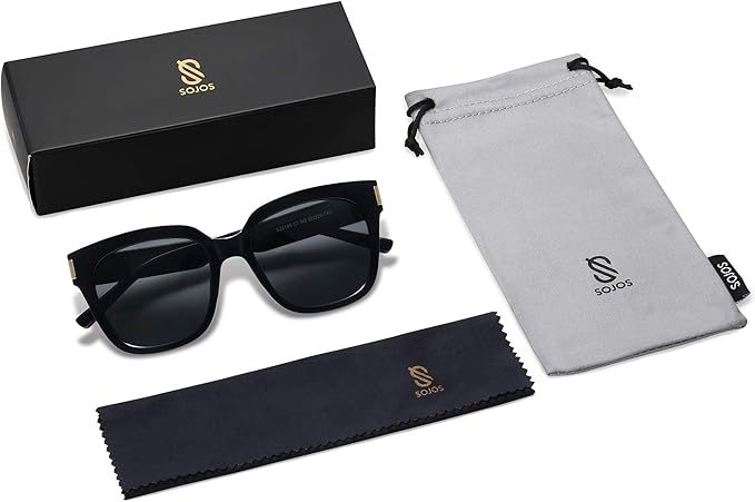 SOJOS Polarized Sunglasses for Women Men Trendy Square Large Sun Glasses SJ2149