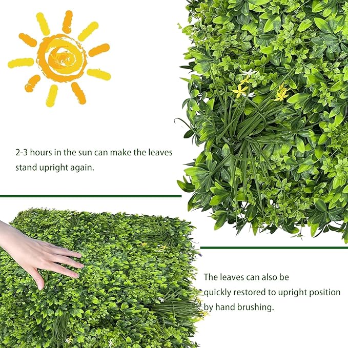 Artificial Plant Wall Roll: 6FT X12FT (72 sqft) UV-Anti Ivy Privacy Fence Screen Faux Greenery Panels Backdrop Boxwood Ivy Vine Leaf Hedge Fence for Indoor Outdoor Green Decor