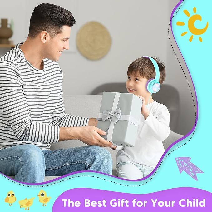 Kids Headphones with 3.5mm & USB C Wired Headphones, USB C Headphones Kids for School, Lightweight On-Ear Headphones Built-in Mic and Safe Volume Limited for Classroom/Girls/Boys/Travel/Tablets(Green)