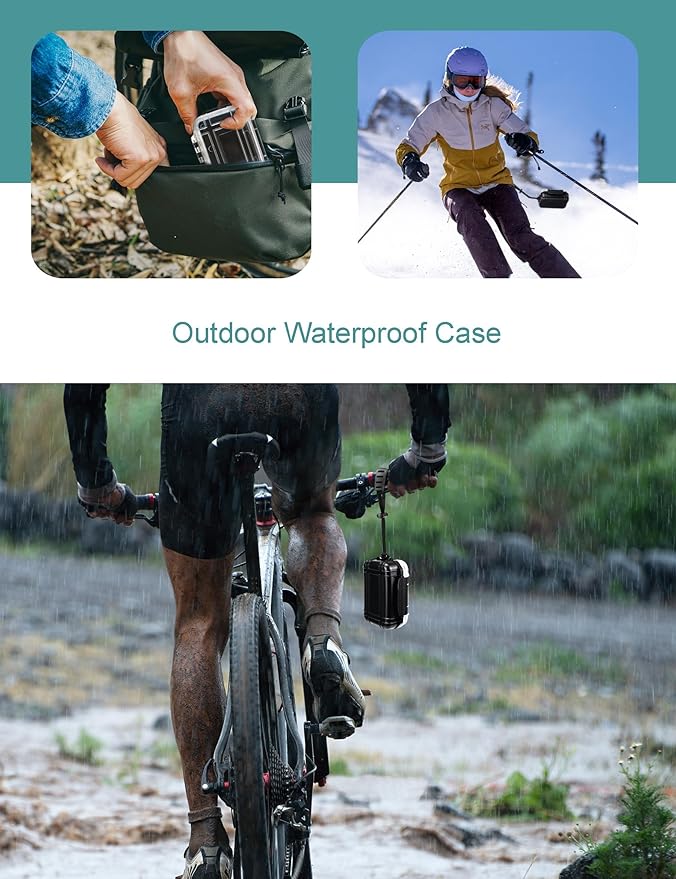 Avlcoaky Small Waterproof Box Small Waterproof Case Watertight Container Mini Dry Box Waterproof Case Watertight Key Pouch Holder for Snorkeling Kayaking Boating