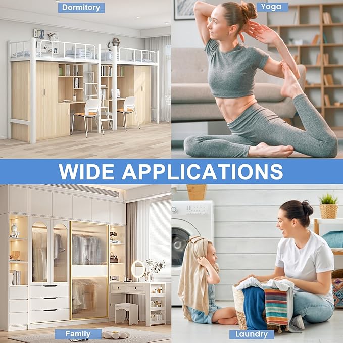 2 Pack Legging Hangers for Closet Organizer, 1 Pants Hangers with 10 Clips, 1 Pack Tank Top Hanger Space Saving Closet Organizers and Storage for Yoga Pants Skirt Bra Lingeries Dorm Essentials