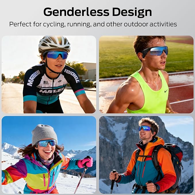 Monster Smart Glasses,Polarized Bluetooth Sunglasses for Men Women,Smart Sports Sunglasses with Built-in Mic & HD Open-Ear Speakers,Voice Assistant,Ideal for Running,Cycling & Outdoor Activities