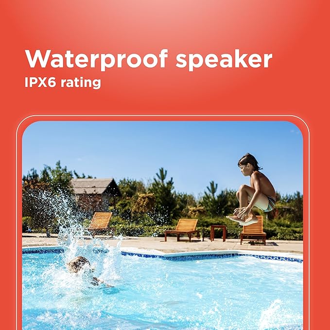 RadioShack IPX6 Waterproof Bluetooth Speaker with RGB Light and Mic, Blue, 14W