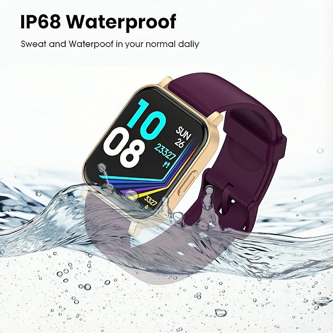 Fitness Tracker, Fitness Watch with Blood Oxygen, Heart Rate Monitor, Steps Calories Counter, Sleep Monitor, Pedometer IP68 Waterproof, Smart Watch for Android iPhones