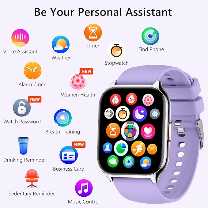 Smart Watch 45mm for Women Men(Dial/Answer Calls), 2.0" Fitness Tracker Watch with Heart Rate/Blood Pressure/Blood Oxygen Monitor for Android iOS
