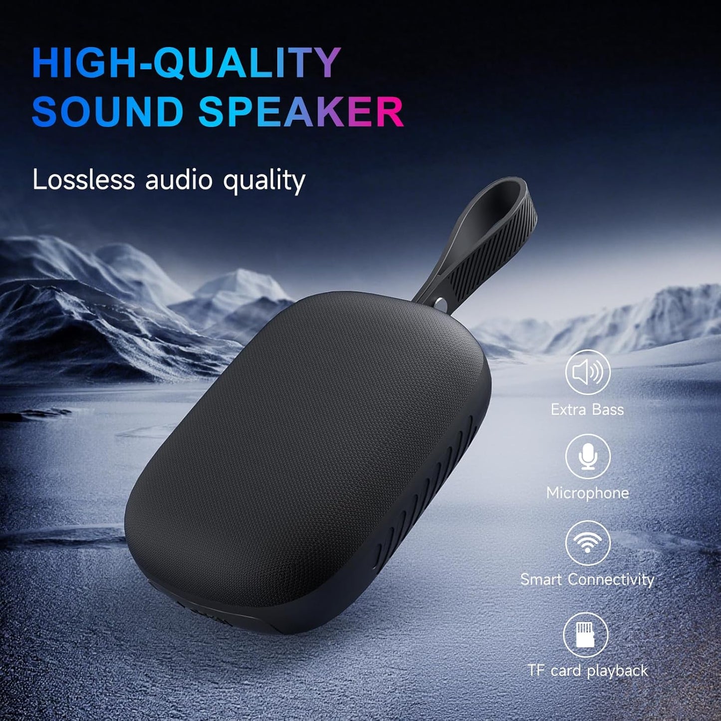 Portable Bluetooth Speaker with LED Lights – IPX5 Waterproof, 20W, TWS Stereo