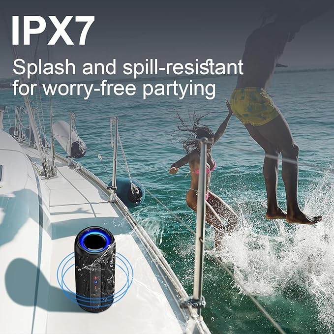 VIFIGEN Wireless Bluetooth Speaker, Loud Stereo Sound Portable Speaker,Bluetooth 5.3,IPX5 Waterproof Mini Speaker,30H Playtime,TWS Pairing for Outdoor,Home,Party,Beach,Summer Gadgets,Birthday Gift