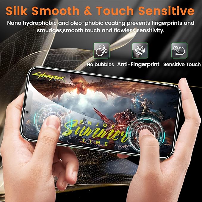 3+3 Pack Privacy Screen Protector for iPhone 13 Pro Max 6.7-Inch with 3 Pack Camera Lens Protector, Anti Spy Tempered Glass Film 9H Hardness Bubble Free Case Friendly