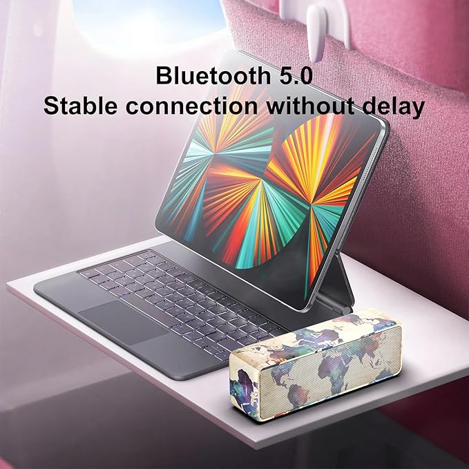 xdobo BMTL World Bluetooth Speaker, Portable Wireless Speaker with 20W Power, IPX6 Waterproof, 13H Playtime, Type-C, Heavy Bass for Outdoor and Home (Graffiti)
