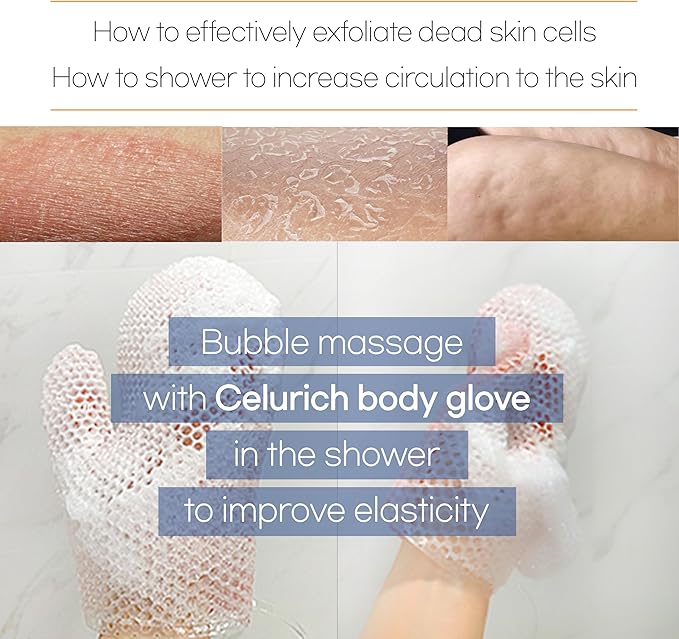 Body Glove, Honeycomb Exfoliating Glove for Sensitive Skin, Body Scrubber Mitt, Massage for Wet or Dry Skin (Mint)
