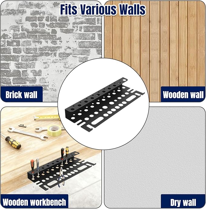 Screwdriver Plier Organizer Wall Mount for Pliers, Screwdrivers, Garage Workshop Storage, Stores up to 43 Pliers or Small Tools, Ideal Gift for Men