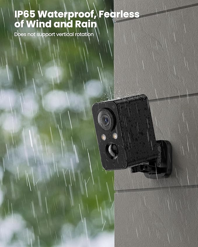 Security Cameras Wireless Outdoor Battery: 180° Horizontal Camera for Home Security Battery WiFi Outside Surveillance Camera CCTV Cam System with Color Night Vision Motion Sensor