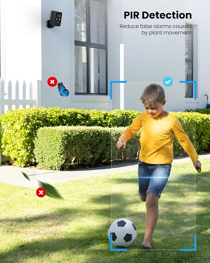 2Packs Security Cameras Wireless Outdoor: 180° Horizontal Cameras for Home Security Battery WiFi Cameras Outside Surveillance Camera CCTV Camera System with Color Night Vision Motion Sensor