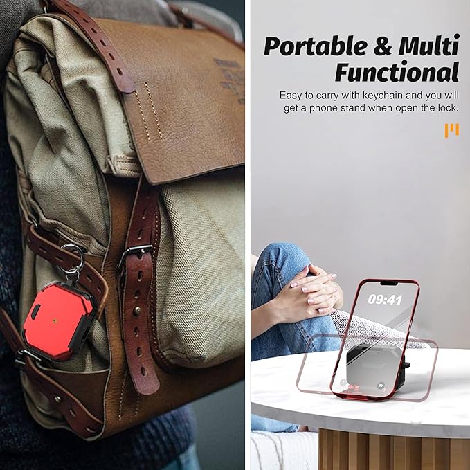 Valkit Compatible Airpods Pro 2nd/1st Generation Case Cover, Military Rugged AirPods Pro 2 Cases with Keychain & Cleaning Pen Shockproof Protective Case for Air Pod Pro 2nd/1st Gen 2023/2022/2019