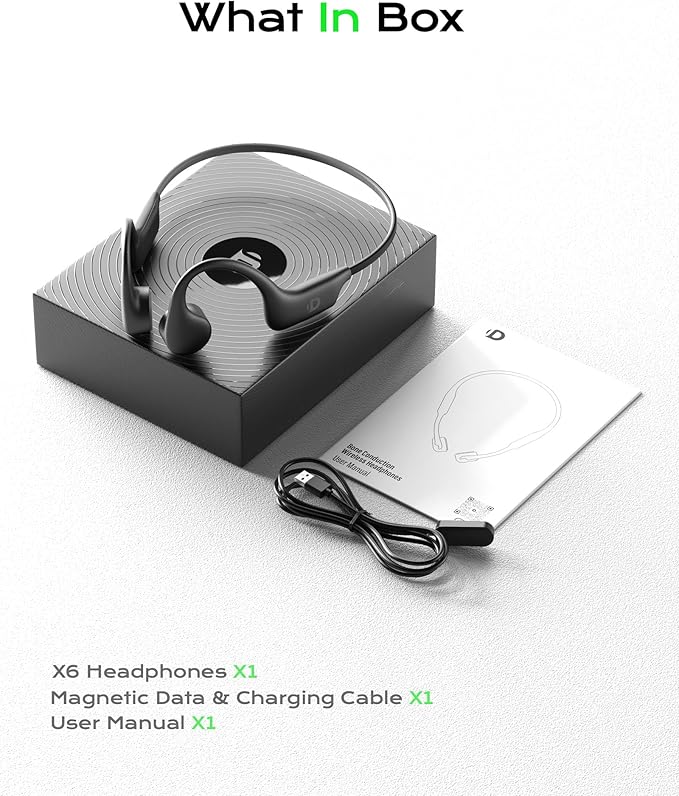 Open Ear Sport Headphones, Wireless Bone Conduction Earphones, Built-in 32GB MP3,with Mic, IP68, Sweat & Water Resistant, Up to 8 Hours Battery, Bluetooth 5.3,for Running,Swimming,Workouts