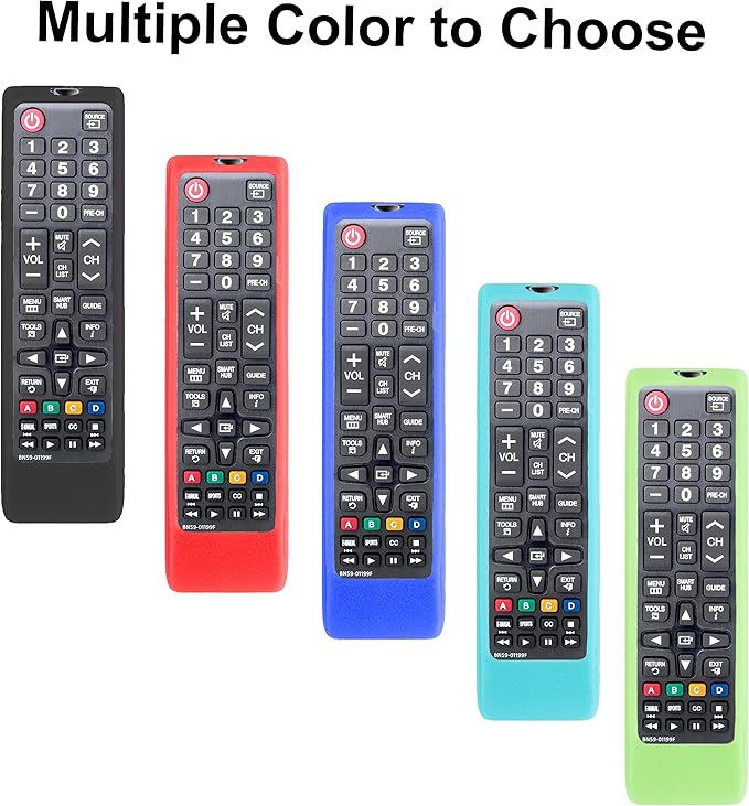 Silicone Glow Case with Strap for Samsung Smart TV Remote - Silicone Cover for Samsung TV BN59-01301A BN59-01315A BN59-01199F Remote Control Replacement Skin Sleeve Glow in The Dark - Blue