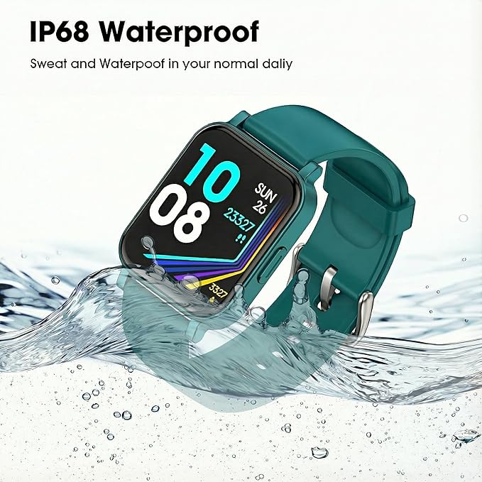 Fitness Tracker, Fitness Watch with Blood Oxygen, Heart Rate Monitor, Steps Calories Counter, Sleep Monitor, Pedometer IP68 Waterproof, Smart Watch for Android iPhones