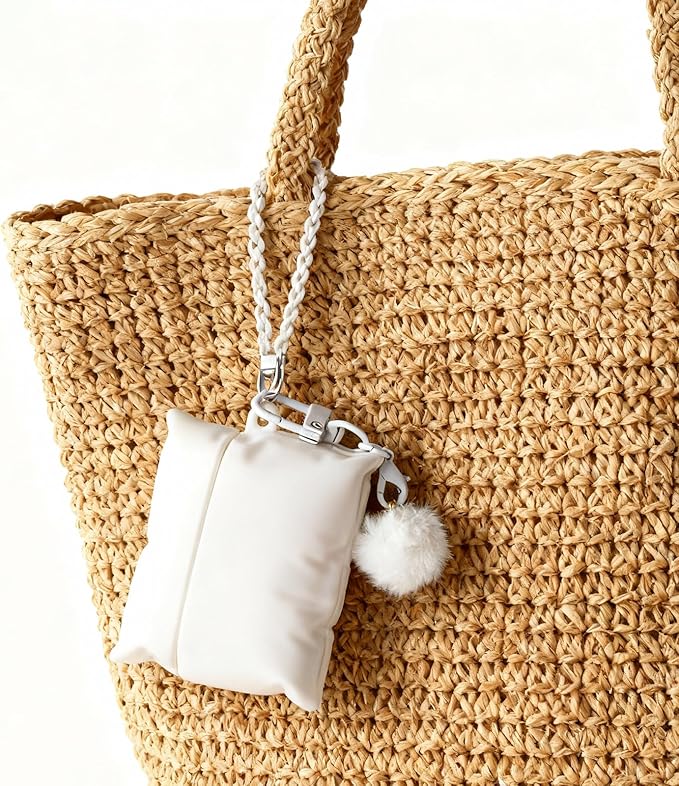 for AirPods Pro 3 Case 2025 - Cute White Pillow Cover with Pendant Keychain,Soft Shockproof for AirPods Pro 3rd Generation, for Girls Women Kids
