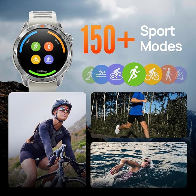 Mibro GS Pro2 Multisport Smart Watch with 1.43" AMOLED, Support 20-Day Battery, Dual Band GPS, 5ATM, 150+ Sport Modes, Running Watch for Cycling, Swimming, Padel (Light Beige)