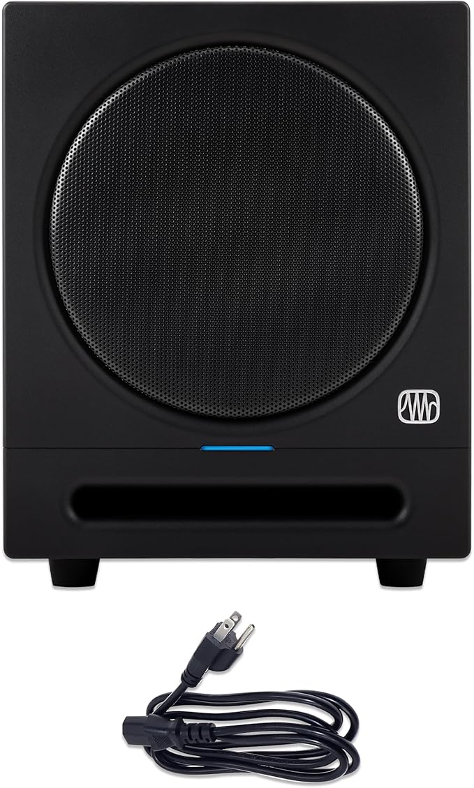 PreSonus Eris Sub 8BT — 8" Inch Powered Subwoofer, Powered Sub, Active Subwoofer, Wireless, Bluetooth, Home Audio, Bass Speaker, Home Theater, Music Production, Gaming