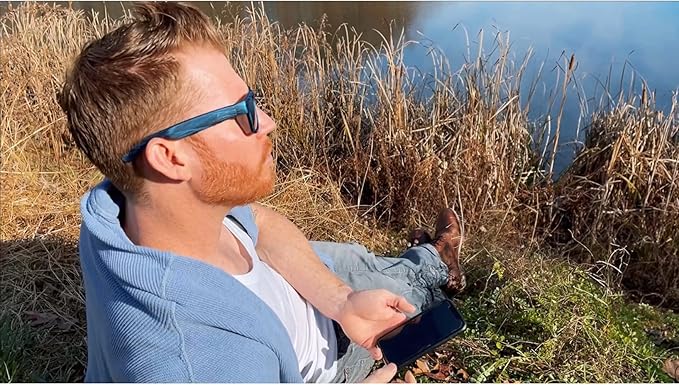 OhO sunshine, Polarized Sunglasses with Bluetooth Speaker, Open Ear Audio, Athletic/Outdoor UV Protection and Voice Control